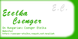 etelka csenger business card